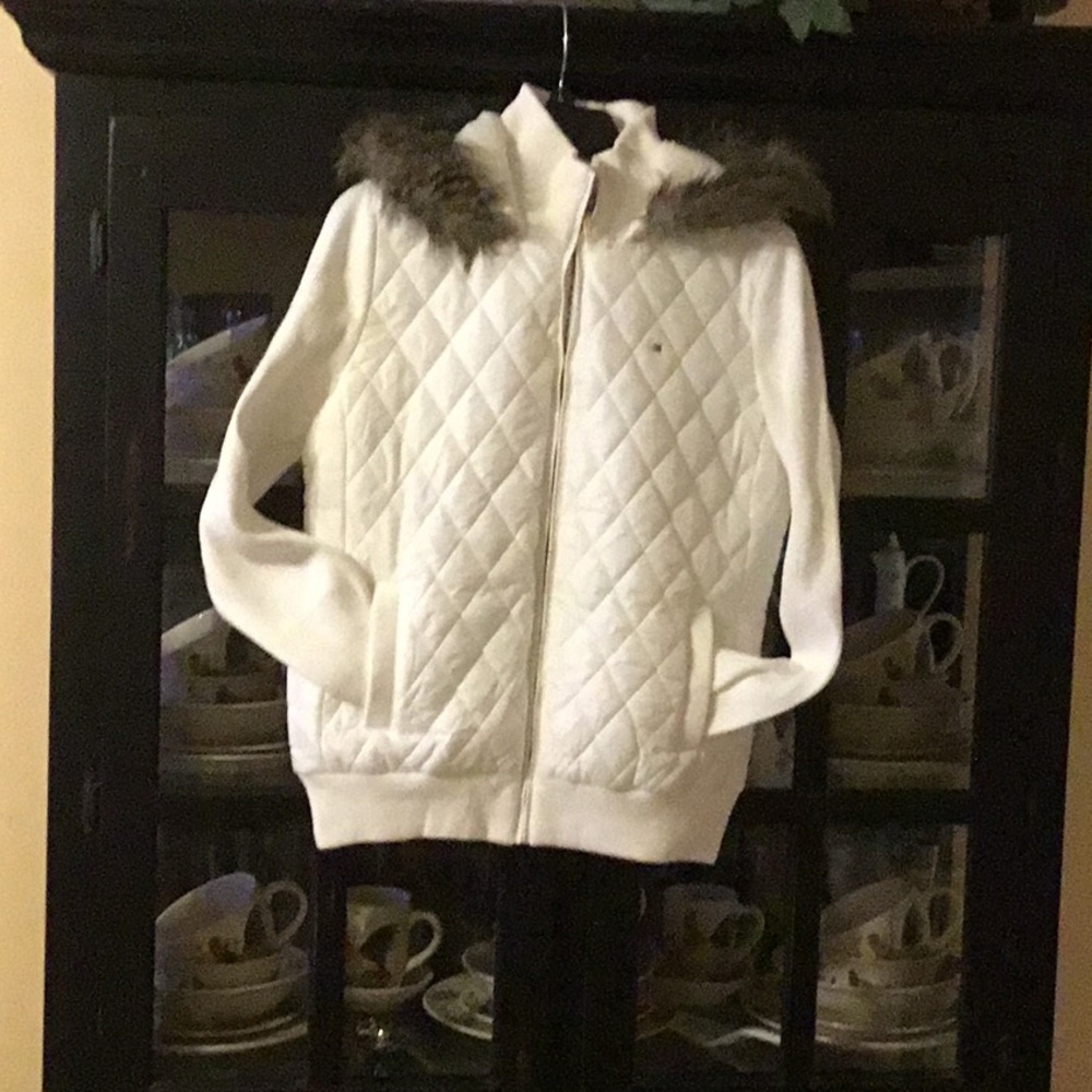 NWT Women’s White Tommy Hilfiger Jacket with Hood